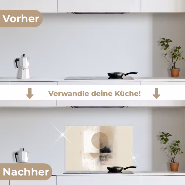 Cirkel - Compositie - Diepte - Beige keuken achterwand spatscherm klein -voor_na_DE