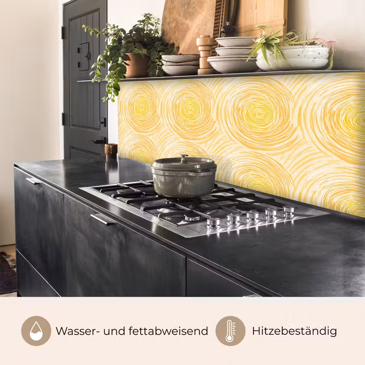 Cirkels - Abstract - Artistiek - Geel keuken achterwand 2 middel 871 -usp_DE