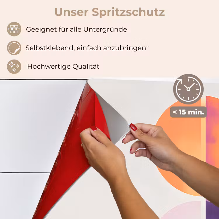 Cirkels - Abstract - Paars keuken achterwand spatscherm klein -spatscherm_DE