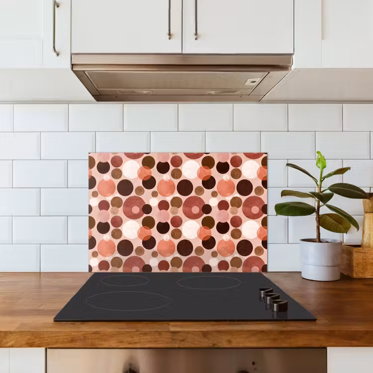 Cirkels - Modern - Kleurrijk keuken achterwand spatscherm klein 900 -sfeer2