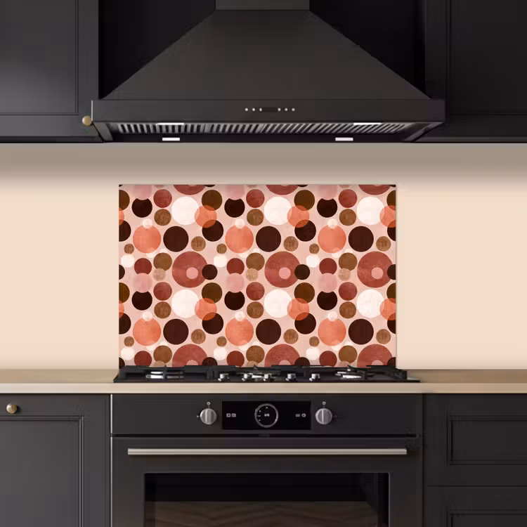 Cirkels - Modern - Kleurrijk keuken achterwand spatscherm klein 900 -sfeer1