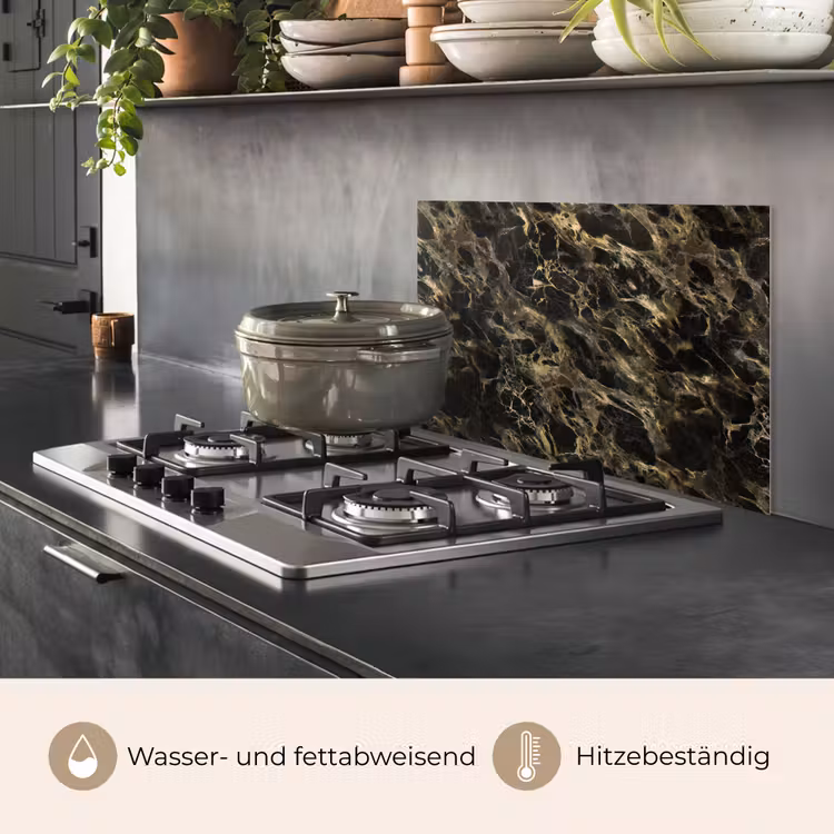 Kristal - Goud - Zwart - Marmer keuken achterwand spatscherm klein 900 -usp_DE