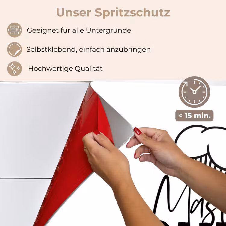 Keuken - Koken - Bakken - Chef - Master Chef - Kok - Tekst keuken achterwand spatscherm klein -spatscherm_DE