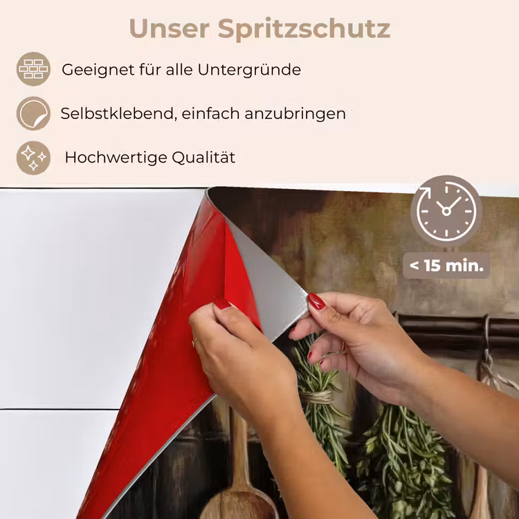 Keukengerei - Rustiek - Tegels - Kruiden keuken achterwand spatscherm klein -spatscherm_DE