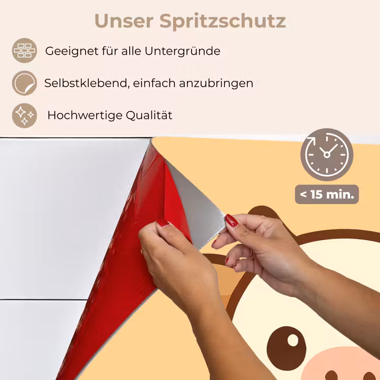 Koe - Oranje - Cartoon keuken achterwand spatscherm klein -spatscherm_DE