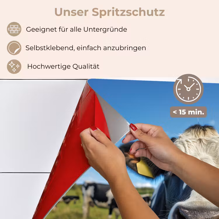Koe - Tong - Weide keuken achterwand spatscherm klein -spatscherm_DE