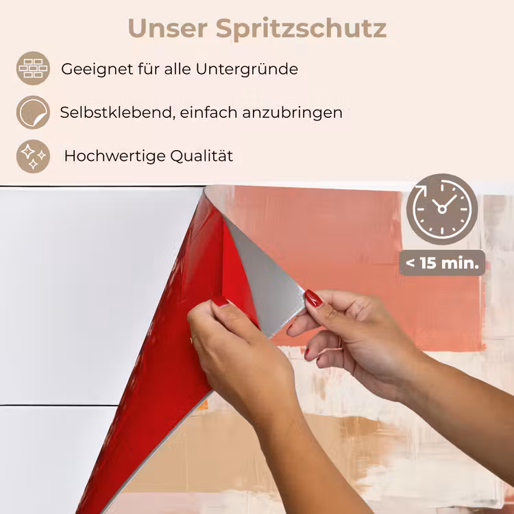 Kunst - Roze - Abstract keuken achterwand spatscherm klein -spatscherm_DE