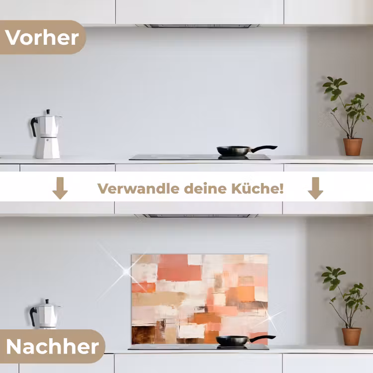 Kunst - Roze - Abstract keuken achterwand spatscherm klein -voor_na_DE