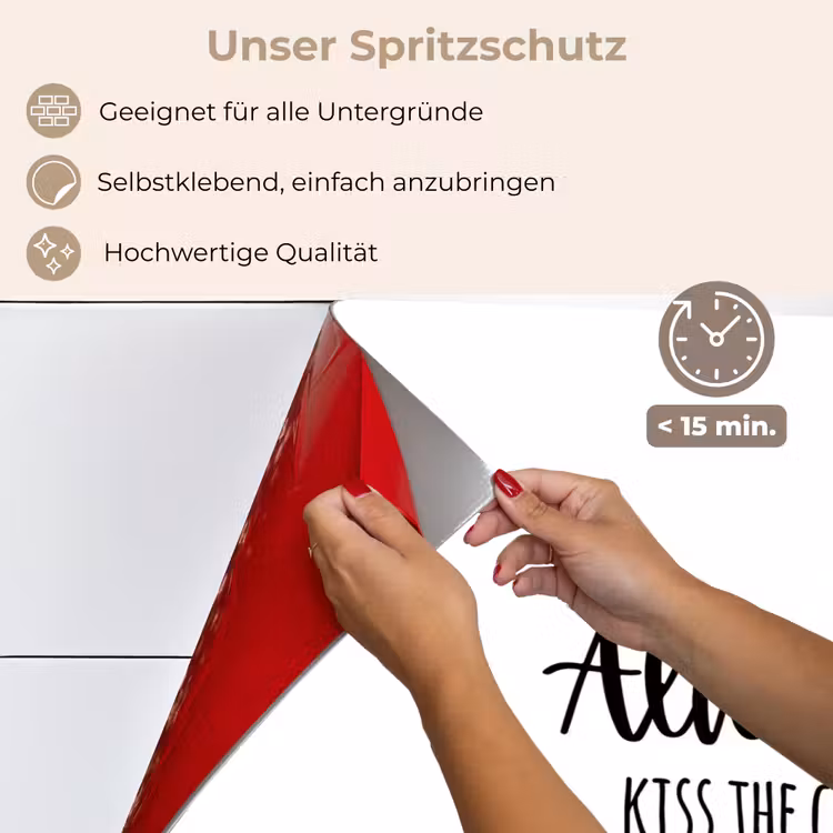 Always kiss the cook - Koken - Kok - Keuken - Spreuken keuken achterwand spatscherm klein -spatscherm_DE