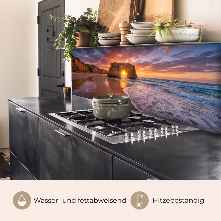 Kust - Rots - Zonsondergang - Zee - Natuur keuken achterwand 2 middel -usp_DE