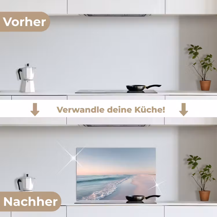 Kustlijn - Pastel - water keuken achterwand spatscherm klein -voor_na_DE