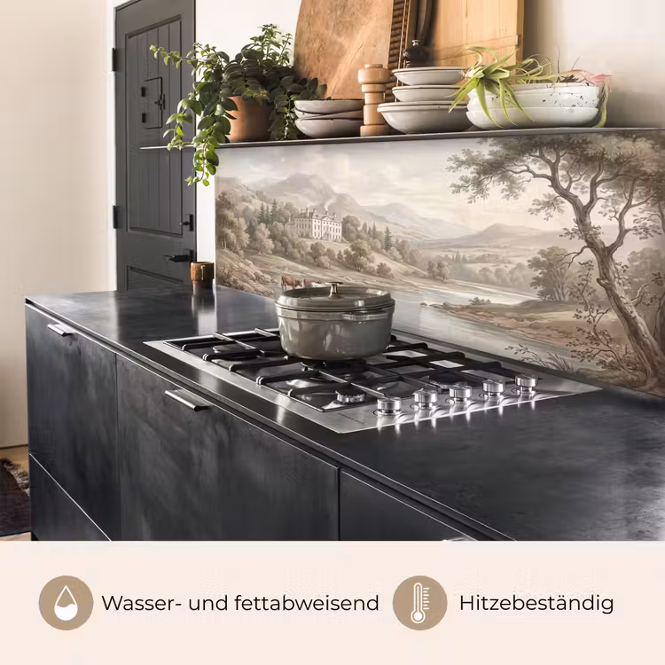 Landhuis - Rivier - Vee keuken achterwand 2 middel -usp_DE