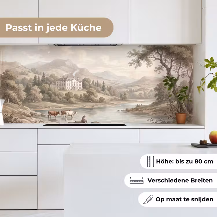 Landhuis - Rivier - Vee keuken achterwand 2 middel -sfeer4_DE