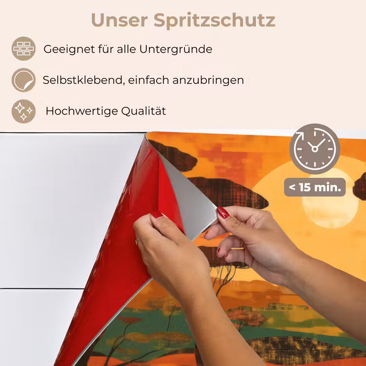 Landschap - Afrikaans - Zon keuken achterwand spatscherm klein -spatscherm_DE