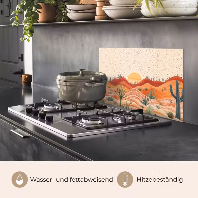 Landschap - Heuvels - Zonsondergang keuken achterwand spatscherm klein -usp_DE