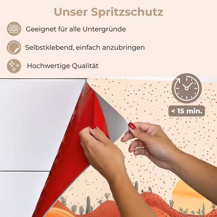 Landschap - Heuvels - Zonsondergang keuken achterwand spatscherm klein -spatscherm_DE
