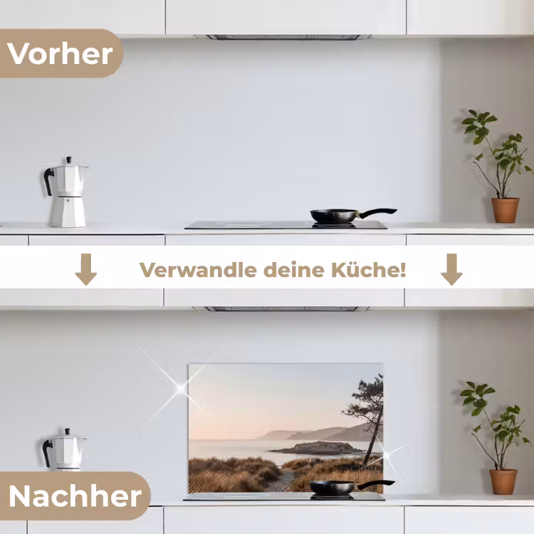 Landschap - Kust - Duinen keuken achterwand spatscherm klein -voor_na_DE