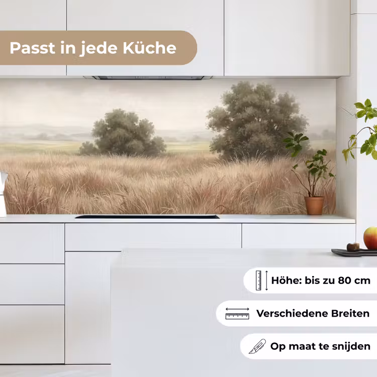Landschap - Minimalistisch - Beige keuken achterwand 2 middel -sfeer4_DE