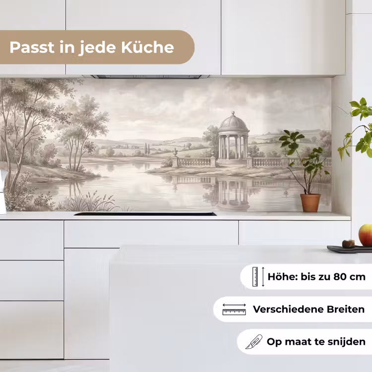 Landschap - Water - Natuur - Sepia keuken achterwand 2 middel -sfeer4_DE