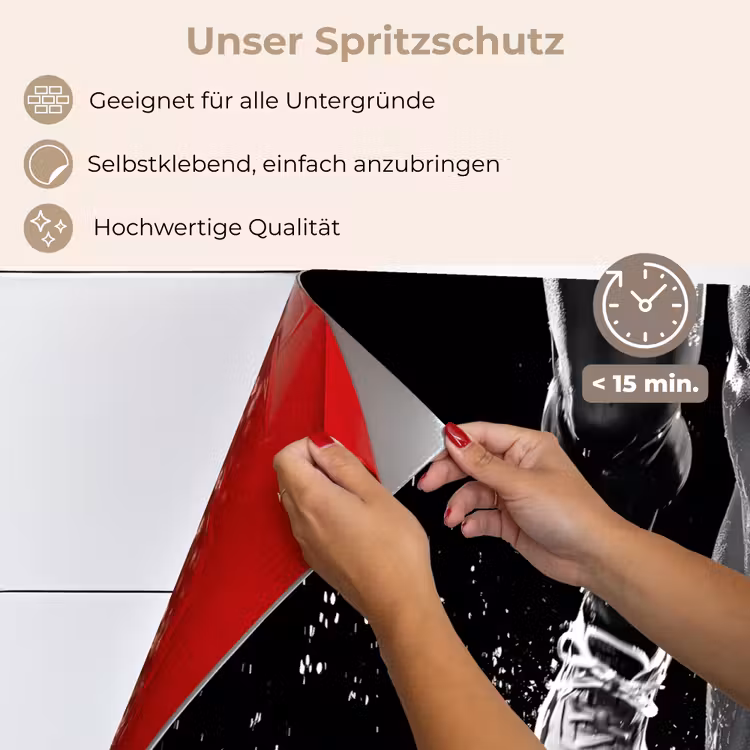 Hardloopschoenen - Rennen - Druppels - Zwart keuken achterwand spatscherm klein -spatscherm_DE