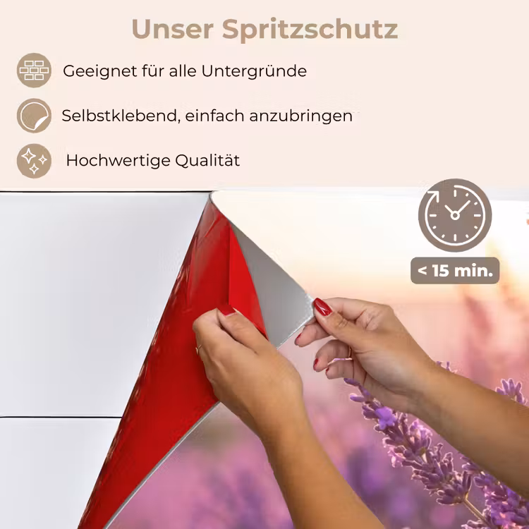 Lavendel - Paars - Zonlicht keuken achterwand spatscherm klein -spatscherm_DE