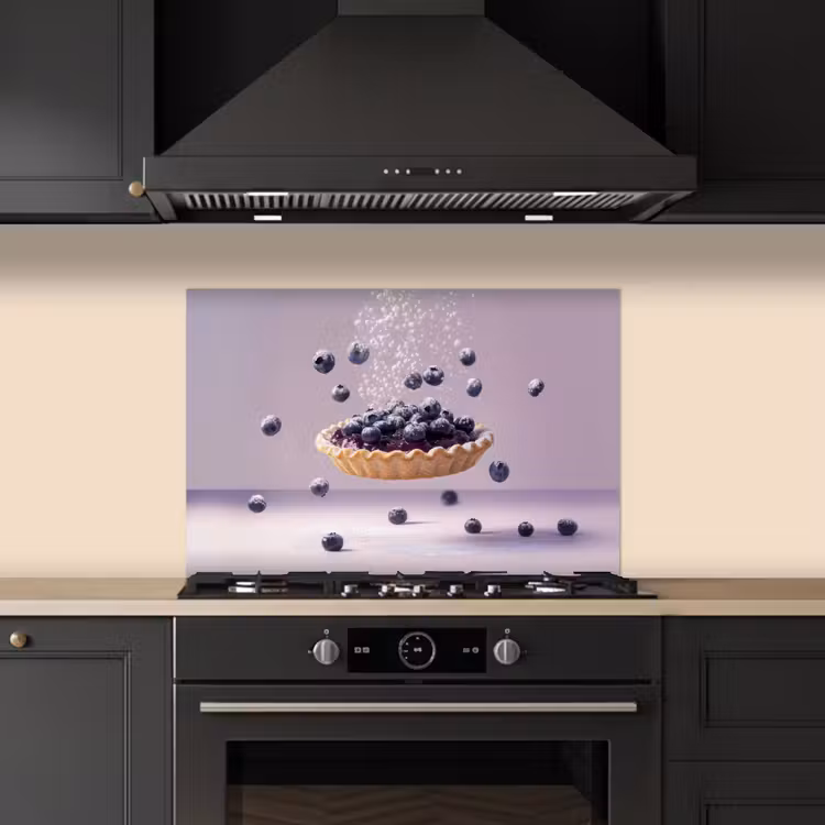 Eten - Taart - Bessen - Blauw keuken achterwand spatscherm klein -sfeer1