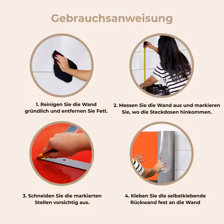 Vivid - Amber - Oranje keuken achterwand 2 middel 871 -gebruiksaanwijzing_DE