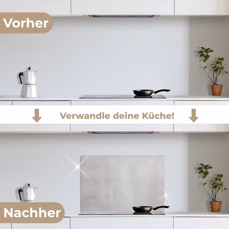 Zacht Betonnen Fluistering keuken achterwand spatscherm klein -voor_na_DE