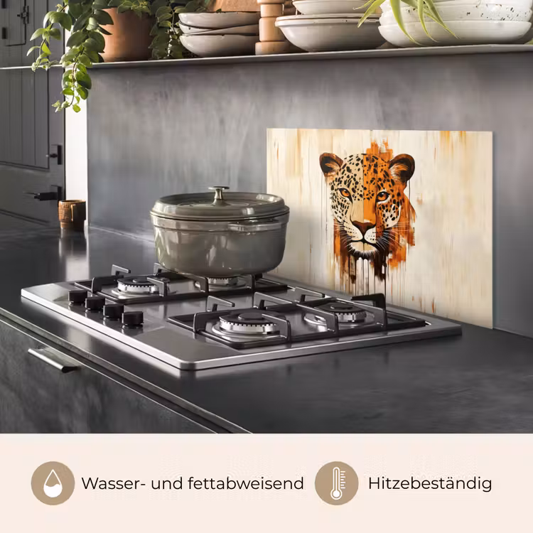 Luipaard - Symmetrisch - Strepen keuken achterwand spatscherm klein -usp_DE