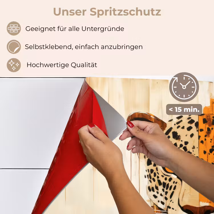 Luipaard - Symmetrisch - Strepen keuken achterwand spatscherm klein -spatscherm_DE