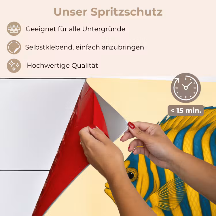 Felgeel - Vis - Strepen - Vinnen keuken achterwand spatscherm klein -spatscherm_DE