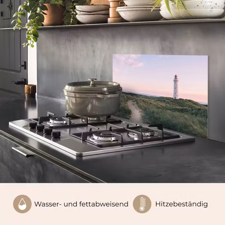 Vuurtoren - Duinlandschap - Zee keuken achterwand spatscherm klein -usp_DE