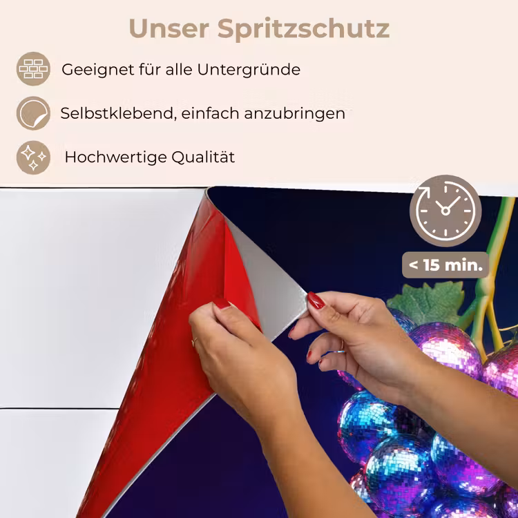 Paars - Disco - Feest - Druif keuken achterwand spatscherm klein -spatscherm_DE
