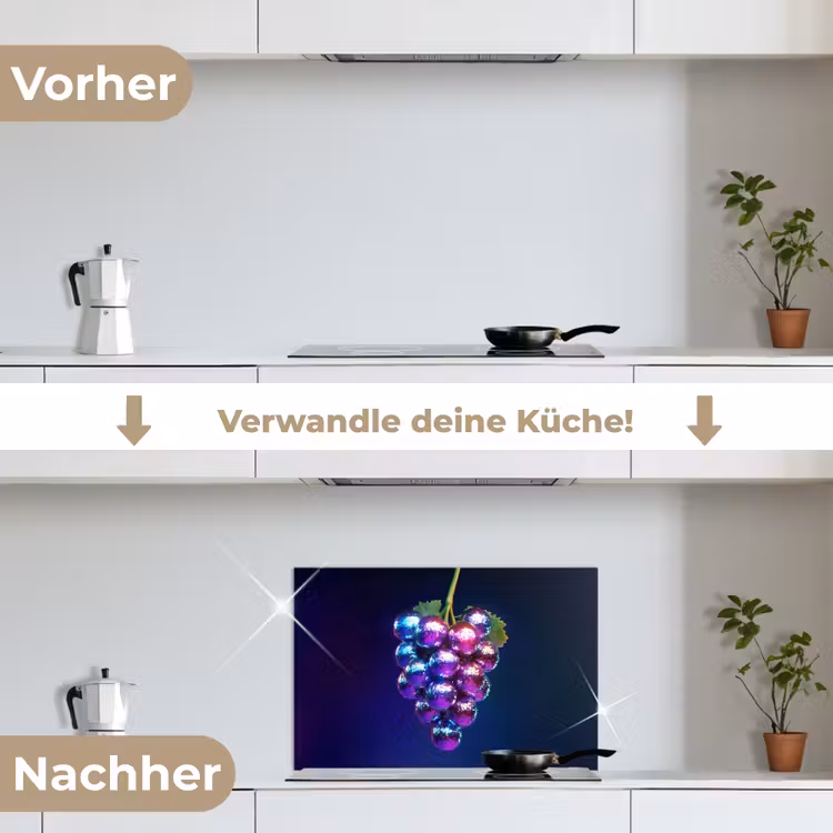 Paars - Disco - Feest - Druif keuken achterwand spatscherm klein -voor_na_DE
