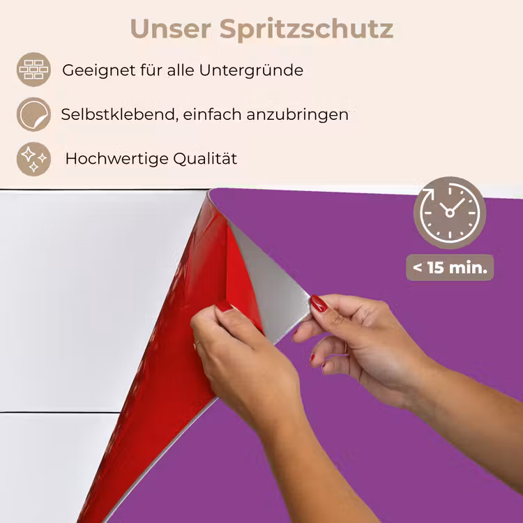 Paars - Kleuren - Effen keuken achterwand spatscherm klein 900 -spatscherm_DE
