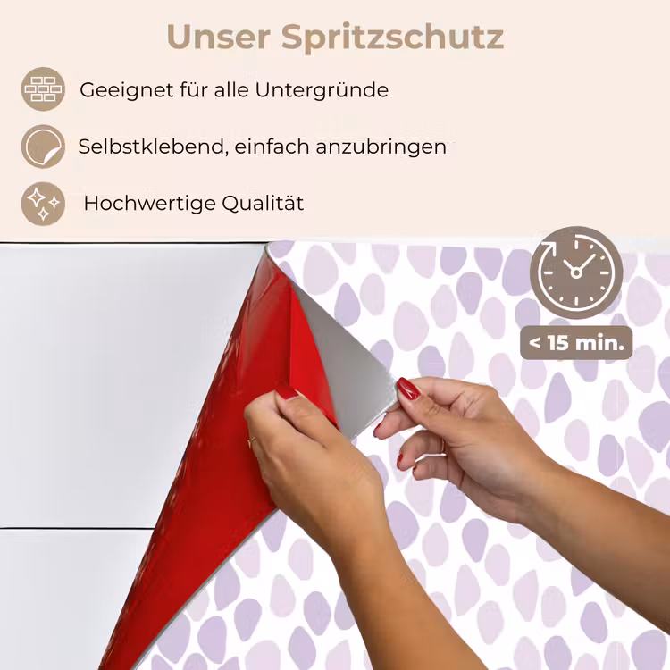 Paars - Vormen - Patroon keuken achterwand spatscherm klein 900 -spatscherm_DE