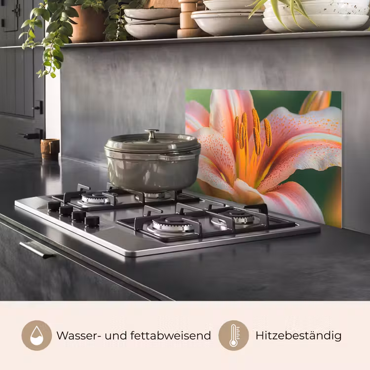 Lelie - Close up - Lichtroze keuken achterwand spatscherm klein -usp_DE