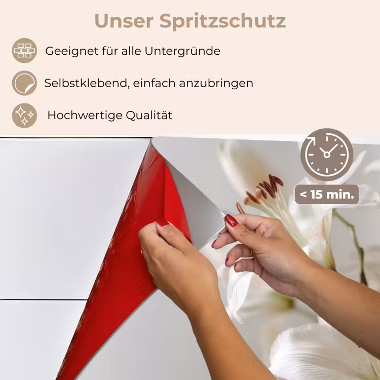 Lelies - Boekte - Wit - Meeldraden keuken achterwand spatscherm klein -spatscherm_DE