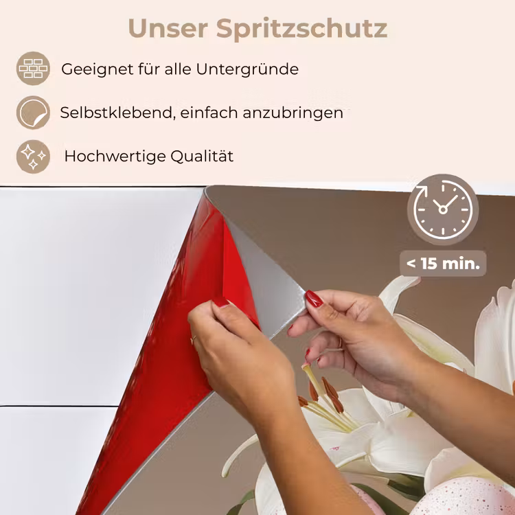 Lelies - Eieren - Pasen keuken achterwand spatscherm klein -spatscherm_DE
