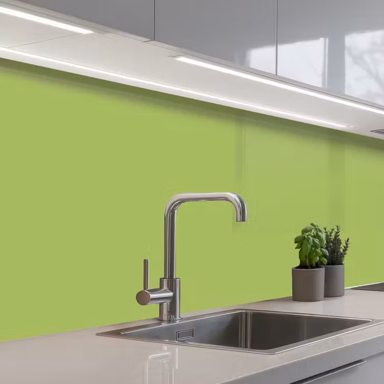 Lime - Glow - Groen keuken achterwand 2 middel 871 -3d_schuin