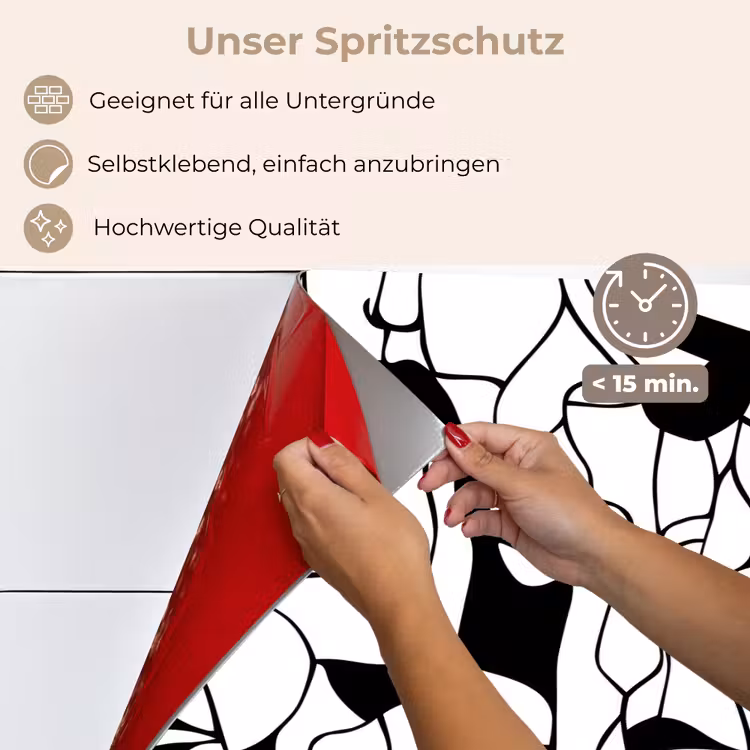 Lijnen - Gezichten - Zwart - Wit keuken achterwand spatscherm klein 900 -spatscherm_DE