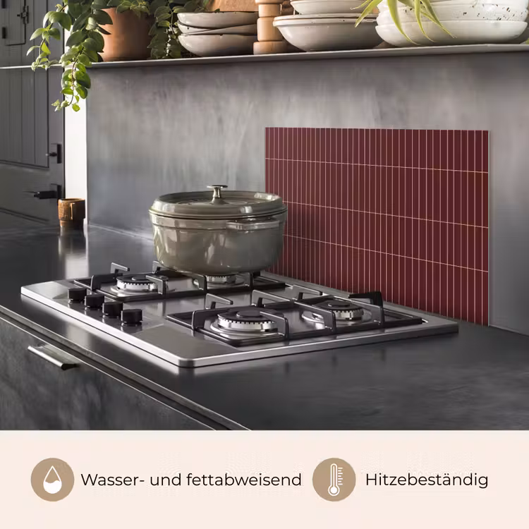 Lijnen - Patroon - Bordeaux keuken achterwand spatscherm klein 900 -usp_DE