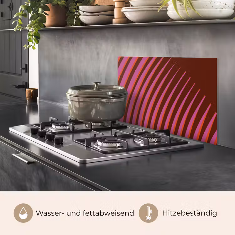Lijnen - Rood - Beweging keuken achterwand spatscherm klein -usp_DE
