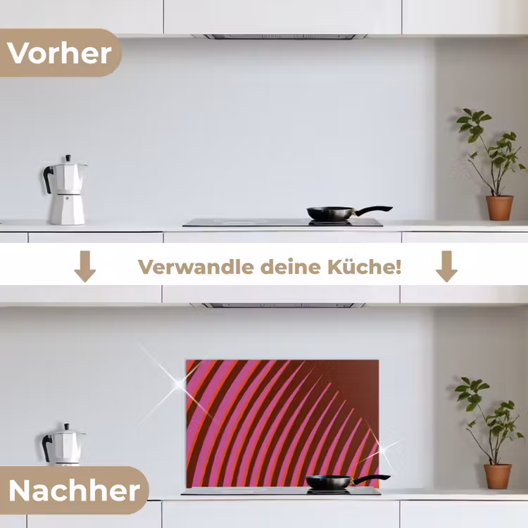 Lijnen - Rood - Beweging keuken achterwand spatscherm klein -voor_na_DE