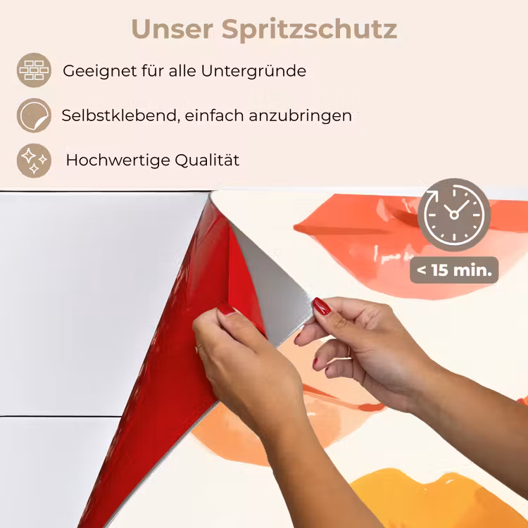 Lippen - Kleurrijk - Glanzend keuken achterwand spatscherm klein -spatscherm_DE