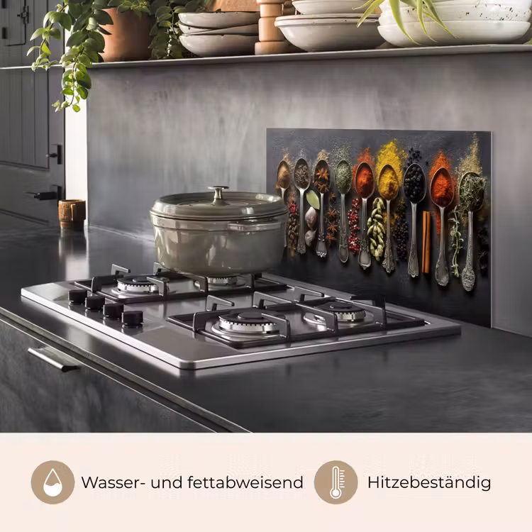 Lepels - Specerijen - Kaneel - Chili keuken achterwand spatscherm klein -usp_DE