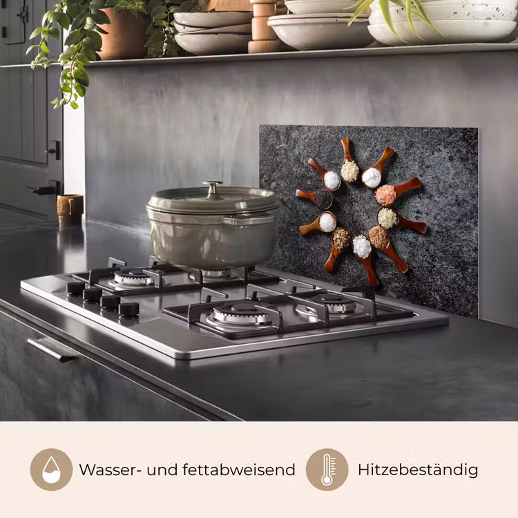 Lepel - Kruiden - Specerijen - Keuken - Industrieel keuken achterwand spatscherm klein -usp_DE