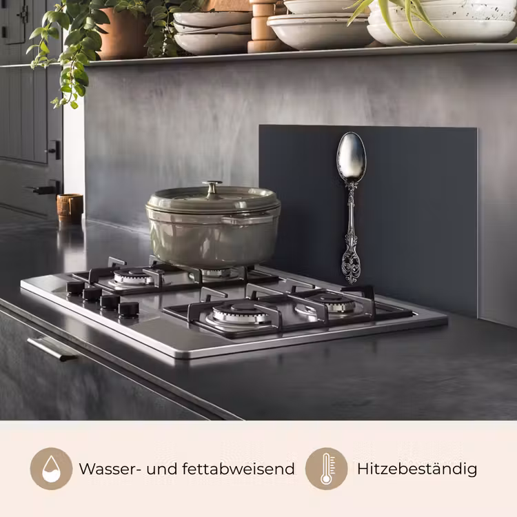 Lepel - Zilver - Metaal keuken achterwand spatscherm klein -usp_DE