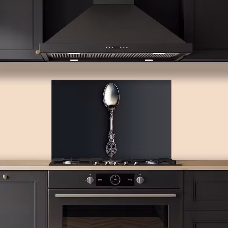 Lepel - Zilver - Metaal keuken achterwand spatscherm klein -sfeer1