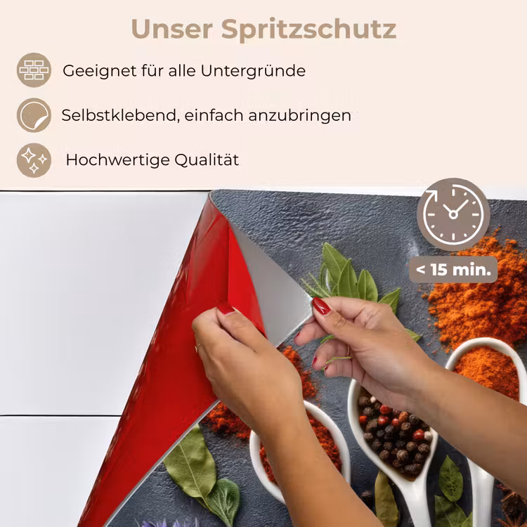 Lepels - Wit - Poeder - Kruiden keuken achterwand spatscherm klein -spatscherm_DE